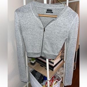Urban outfitters cropped zip up jacket